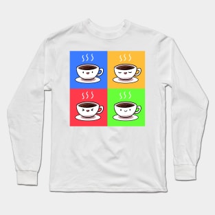 coffee cup smile Long Sleeve T-Shirt